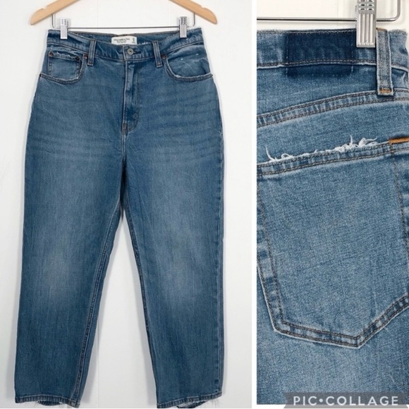 Abercrombie & Fitch Curve Love The Ankle Straight Ultra High Rise - 29 Short - Picture 1 of 13